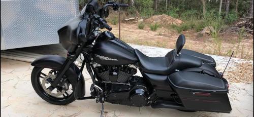matte black motorcycle custom paint with custom rims and tires